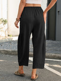 Chiclily Women's High Waisted Palazzo Pants Casual Loose Wide Leg Trousers with Pockets Drawstring Flowy Pants