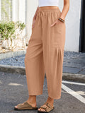 Chiclily Women's High Waisted Palazzo Pants Casual Loose Wide Leg Trousers with Pockets Drawstring Flowy Pants