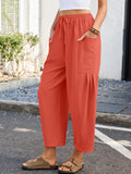 Chiclily Women's High Waisted Palazzo Pants Casual Loose Wide Leg Trousers with Pockets Drawstring Flowy Pants