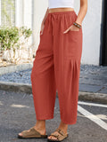 Chiclily Women's High Waisted Palazzo Pants Casual Loose Wide Leg Trousers with Pockets Drawstring Flowy Pants