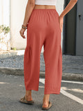 Chiclily Women's High Waisted Palazzo Pants Casual Loose Wide Leg Trousers with Pockets Drawstring Flowy Pants