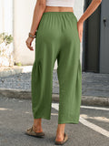 Chiclily Women's High Waisted Palazzo Pants Casual Loose Wide Leg Trousers with Pockets Drawstring Flowy Pants