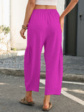 Chiclily Women's High Waisted Palazzo Pants Casual Loose Wide Leg Trousers with Pockets Drawstring Flowy Pants