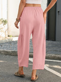 Chiclily Women's High Waisted Palazzo Pants Casual Loose Wide Leg Trousers with Pockets Drawstring Flowy Pants