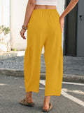 Chiclily Women's High Waisted Palazzo Pants Casual Loose Wide Leg Trousers with Pockets Drawstring Flowy Pants