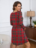 Chiclily Women's Long Sleeve Casual Dress Large Tunic Dress Loose T-Shirt Dress with Pockets