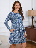 Chiclily Women's Long Sleeve Casual Dress Large Tunic Dress Loose T-Shirt Dress with Pockets