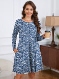 Chiclily Women's Long Sleeve Casual Dress Large Tunic Dress Loose T-Shirt Dress with Pockets