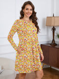 Chiclily Women's Long Sleeve Casual Dress Large Tunic Dress Loose T-Shirt Dress with Pockets