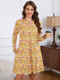 Chiclily Women's Long Sleeve Casual Dress Large Tunic Dress Loose T-Shirt Dress with Pockets