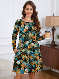Chiclily Women's Long Sleeve Casual Dress Large Tunic Dress Loose T-Shirt Dress with Pockets