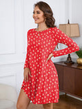 Chiclily Women's Long Sleeve Casual Dress Large Tunic Dress Loose T-Shirt Dress with Pockets