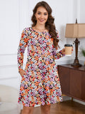 Chiclily Women's Long Sleeve Casual Dress Large Tunic Dress Loose T-Shirt Dress with Pockets