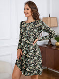 Chiclily Women's Long Sleeve Casual Dress Large Tunic Dress Loose T-Shirt Dress with Pockets