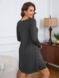 Chiclily Women's Long Sleeve Casual Dress Large Tunic Dress Loose T-Shirt Dress with Pockets