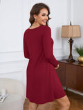 Chiclily Women's Long Sleeve Casual Dress Large Tunic Dress Loose T-Shirt Dress with Pockets