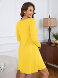 Chiclily Women's Long Sleeve Casual Dress Large Tunic Dress Loose T-Shirt Dress with Pockets