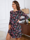 Chiclily Women's Long Sleeve Casual Dress Large Tunic Dress Loose T-Shirt Dress with Pockets