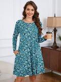 Chiclily Women's Long Sleeve Casual Dress Large Tunic Dress Loose T-Shirt Dress with Pockets