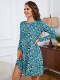 Chiclily Women's Long Sleeve Casual Dress Large Tunic Dress Loose T-Shirt Dress with Pockets