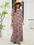 Chiclily Women's Summer Short Sleeve Maxi Dress with Pockets - Soft Casual Loose Long Boho Sundress for Beach & Vacation