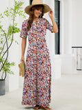 Chiclily Women's Summer Short Sleeve Maxi Dress with Pockets - Soft Casual Loose Long Boho Sundress for Beach & Vacation