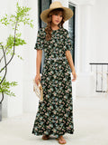 Chiclily Women's Summer Short Sleeve Maxi Dress with Pockets - Soft Casual Loose Long Boho Sundress for Beach & Vacation