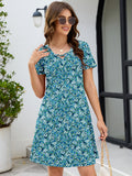 Chiclily Women's Summer Casual T-Shirt Dress - Short Sleeve Crisscross V-Neck Swing A-Line Tunic Sundress with Pockets