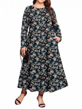 SHOWMALL Women's Plus Size Long Sleeve Maxi Dresses