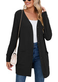 SHOWMALL Women Lightweight Cardigan Long Sleeve V Neck Button Down Knit Cardigan