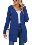 SHOWMALL Women Lightweight Cardigan Long Sleeve V Neck Button Down Knit Cardigan