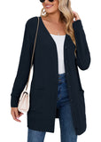 SHOWMALL Women Lightweight Cardigan Long Sleeve V Neck Button Down Knit Cardigan