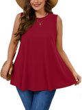 SHOWMALL Women's Plus Tank Tops Beach Sleeveless Tunics