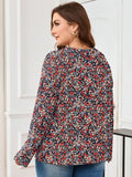 SHOWMALL Women's Plus Size Long Sleeve Tunic Top, Lace Trim Crew Neck Loose Fit Casual Blouse