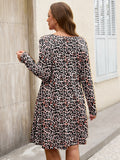 SHOWMALL Women's Plus Size Long Sleeve Dress, Swing A-Line with Pockets