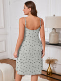 SHOWMALL Plus Sleepshirt Comfy Sleeveless Sleepwear Spaghetti Strap Nightgown