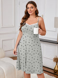 SHOWMALL Plus Sleepshirt Comfy Sleeveless Sleepwear Spaghetti Strap Nightgown