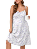 SHOWMALL Plus Sleepshirt Comfy Sleeveless Sleepwear Spaghetti Strap Nightgown