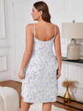 SHOWMALL Plus Sleepshirt Comfy Sleeveless Sleepwear Spaghetti Strap Nightgown