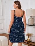 SHOWMALL Plus Sleepshirt Comfy Sleeveless Sleepwear Spaghetti Strap Nightgown