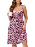 SHOWMALL Plus Sleepshirt Comfy Sleeveless Sleepwear Spaghetti Strap Nightgown