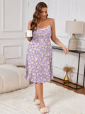 SHOWMALL Plus Sleepshirt Comfy Sleeveless Sleepwear Spaghetti Strap Nightgown