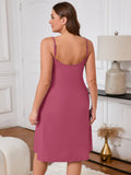 SHOWMALL Plus Sleepshirt Comfy Sleeveless Sleepwear Spaghetti Strap Nightgown