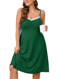 SHOWMALL Plus Sleepshirt Comfy Sleeveless Sleepwear Spaghetti Strap Nightgown