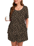 SHOWMALL Women's Plus Pajama Set 2 Piece Loungewear Short Sleeve Tops and Shorts