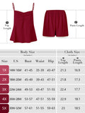 SHOWMALL Women Plus Pajama Sets Lingerie Sleepwear 2 Pieces Cami Shorts Set V Neck Pj Lace Sleepwear