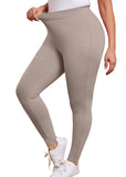 SHOWMALL Women Plus Leggings High Waisted Activewear Pants
