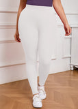 SHOWMALL Women Plus Leggings High Waisted Activewear Pants