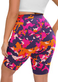 SHOWMALL Women Plus Workout Biker Shorts 8" High Waisted Tummy Control