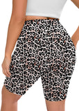 SHOWMALL Women Plus Workout Biker Shorts 8" High Waisted Tummy Control